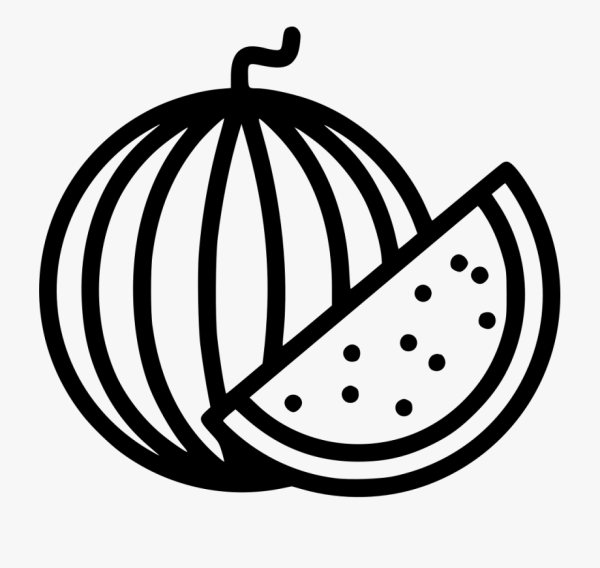 Арбуз раскраска для детей