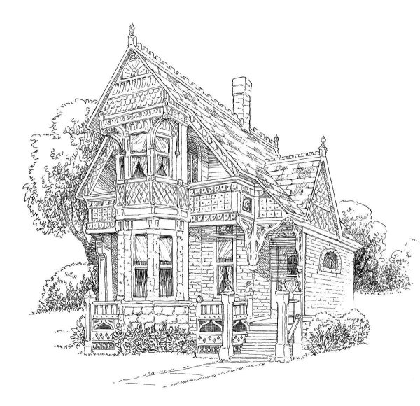 Коттедж рисунок
