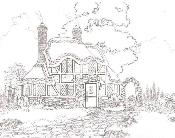 Раскраска поместье