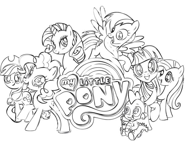 Раскраски для девочек пони сложные