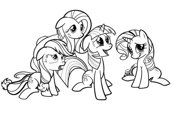 Раскраска Искорка и Радуга Дэш