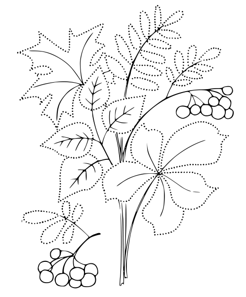 Осенняя раскраска