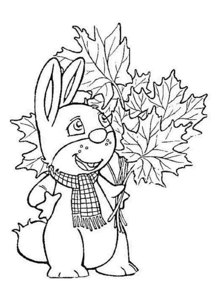 Осень раскраска для детей