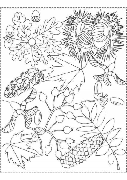 Осенние картинки для раскрашивания