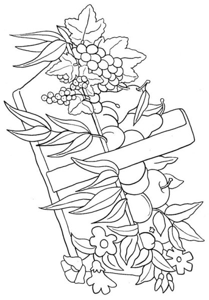 Осенний букет раскраска