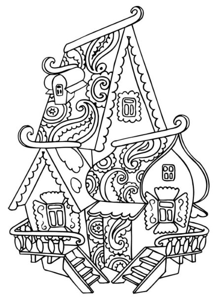 Терем Теремок раскраска