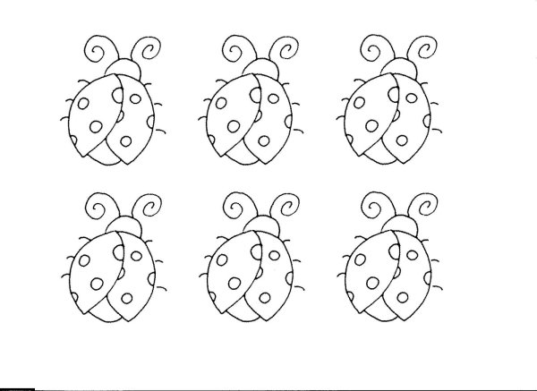 Божья коровка раскраска маленькая