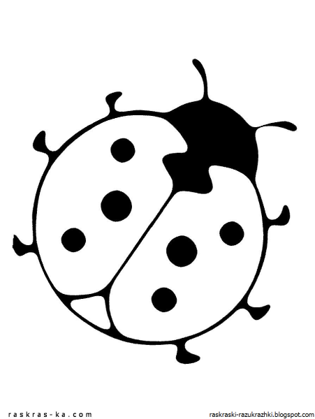Божья коровка разукрашка для детей