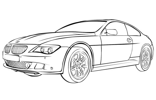 Раскраска BMW m3 GTR