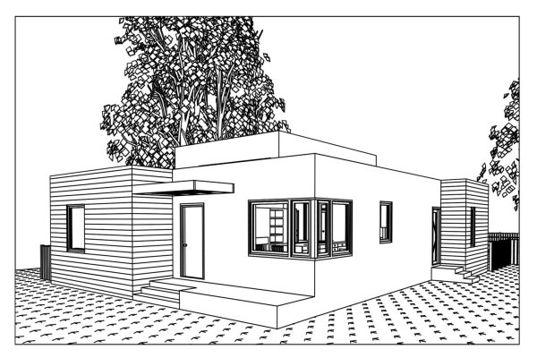 Одноэтажный дом раскраска