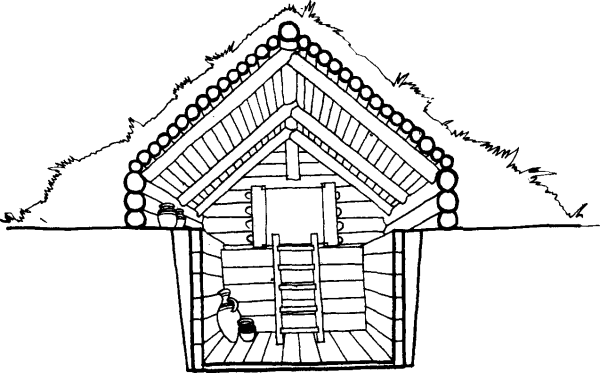 Полуземлянка в древней Руси рисунок
