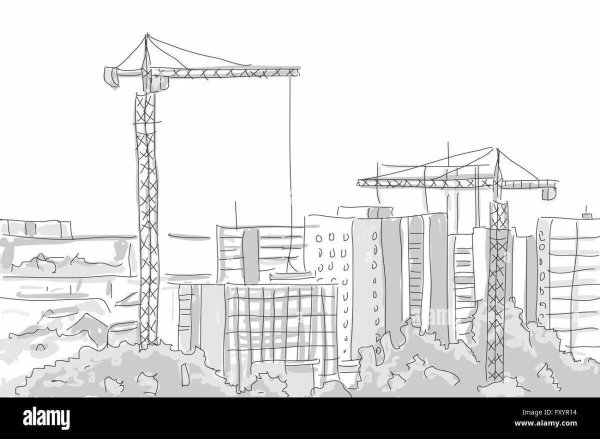 Раскраска город стройка