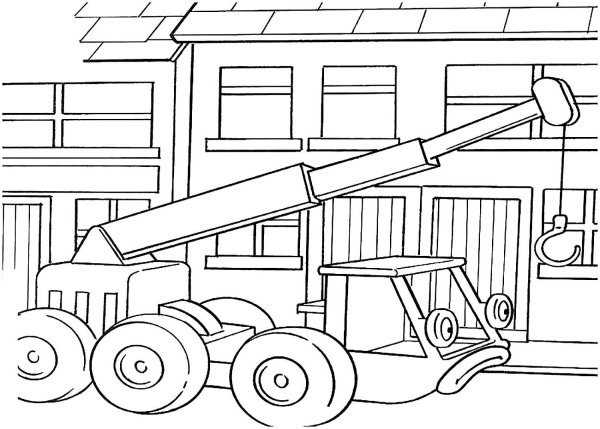 Стройка раскраска для детей