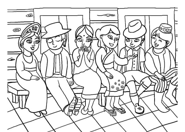 Раскраска Дружба народов для детей