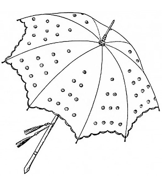 Раскраска зонтик
