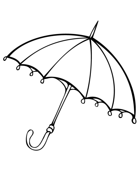 Зонт раскраска
