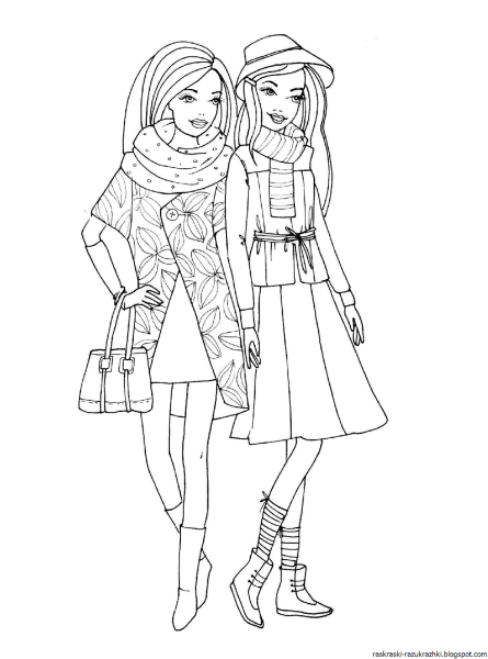 Модные раскраски