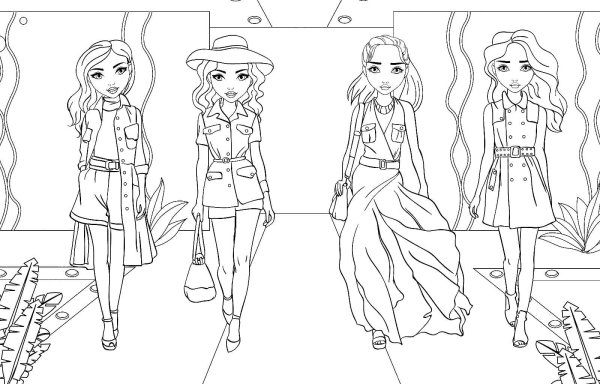 Раскраска стильный образ