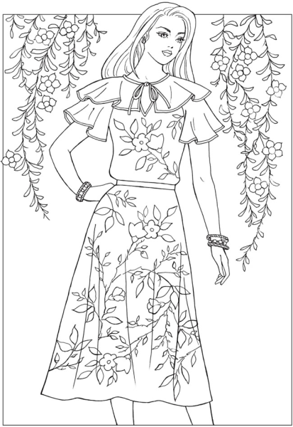 Раскраска модный показ