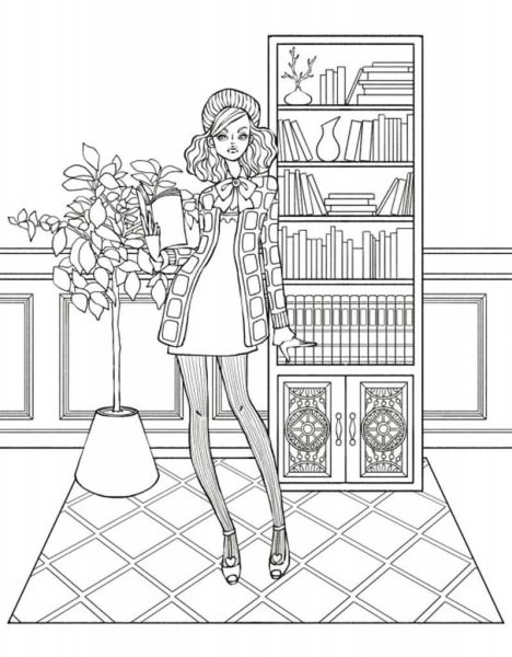 Раскраски мода и красота