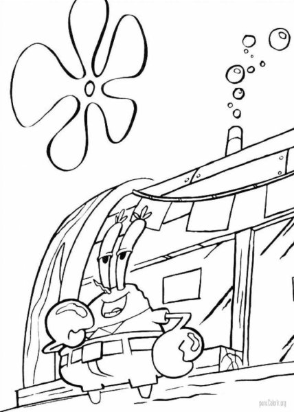 Дом губки Боба раскраска