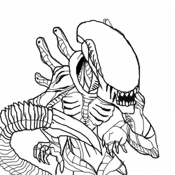 Чужой раскраска для детей