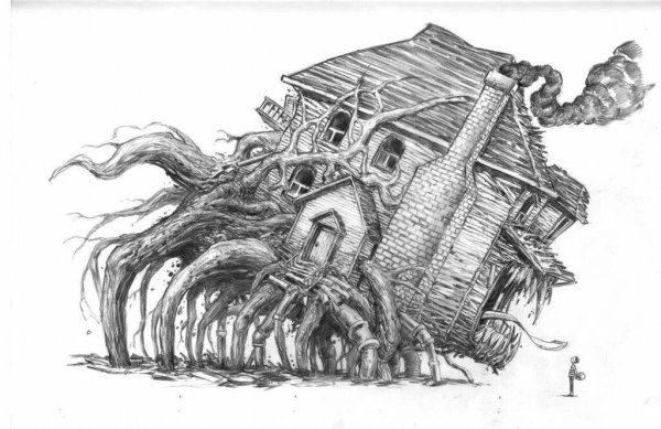 Дом монстр раскраска