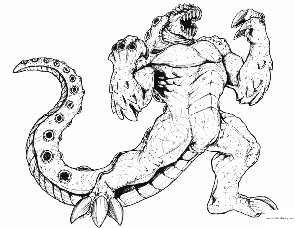 Кайдзю раскраска