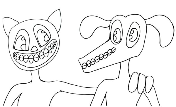 Раскраска Картун кета