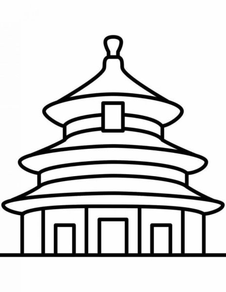 Храм неба в Пекине раскраска
