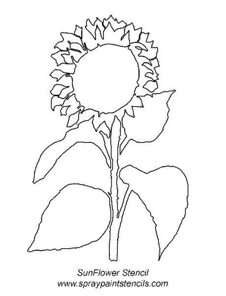 Подсолнухи трафарет для вырезания из бумаги
