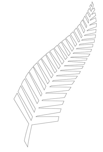 Лист папоротника трафарет