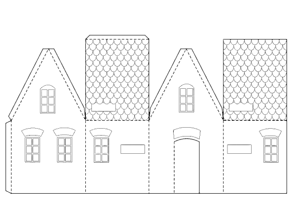 Развертка бумажного домика