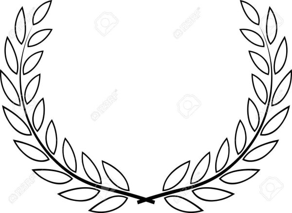 Лавровый венок трафарет