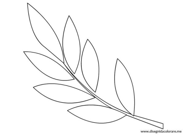 Трафарет веточки с листьями