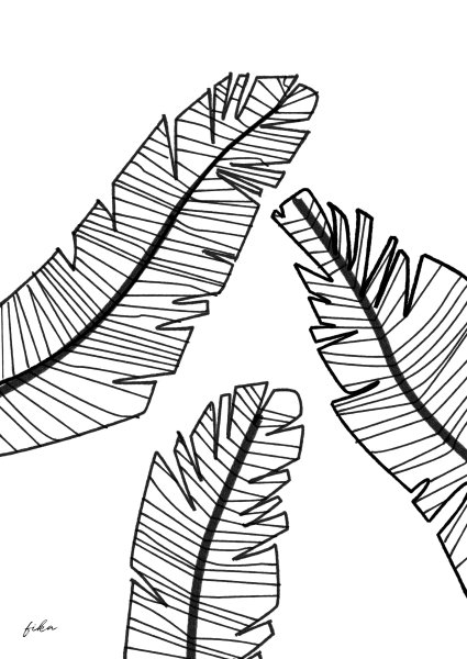 Банановые листья вектор