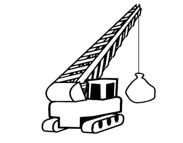 Подъемный кран раскраска