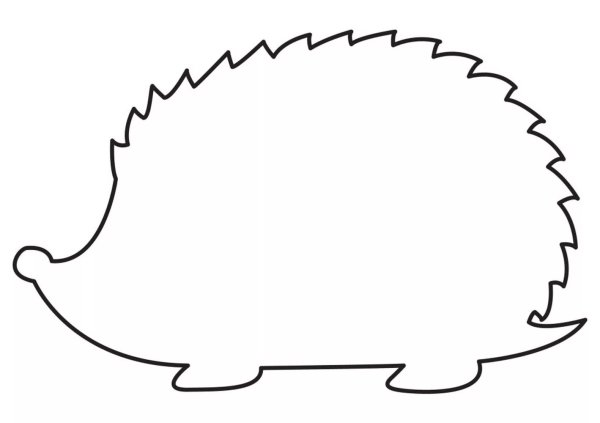 Ежик трафарет