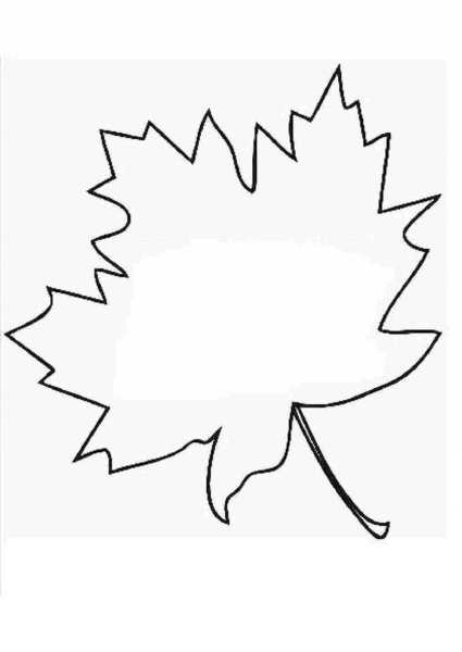 Листья раскраска для детей 2-3 лет