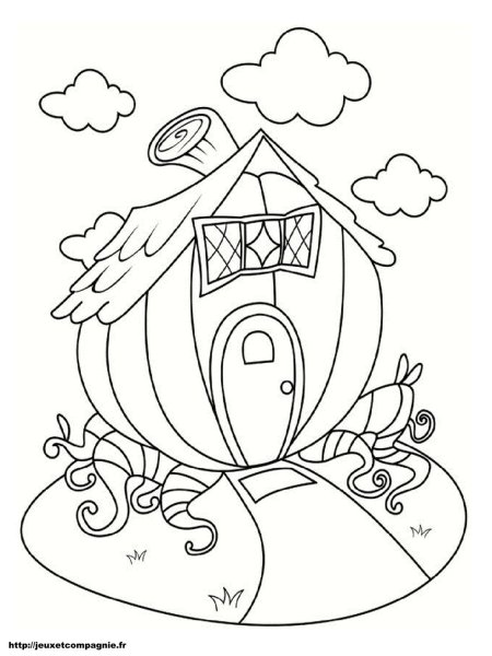 Раскраска. Домики