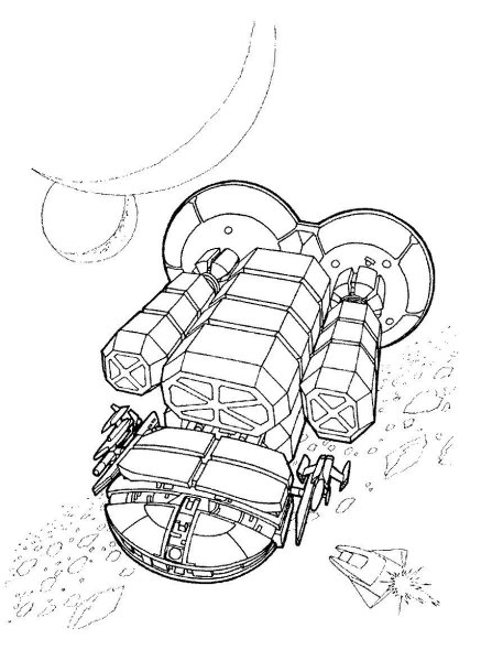 Раскраска космический корабль для детей