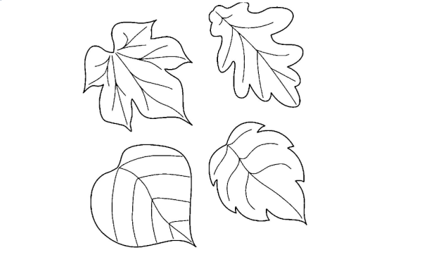 Формы листиков для аппликаций