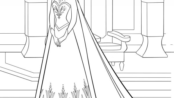 Замок Эльзы раскраска