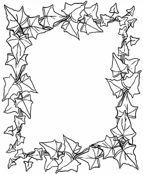 Красивая рамка раскраска