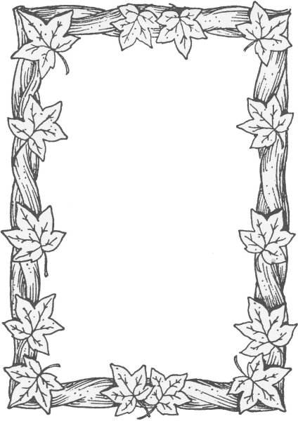 Осенняя рамка для раскрашивания