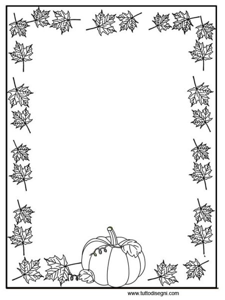 Осенняя рамка для раскрашивания