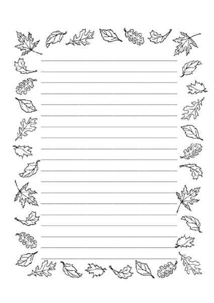 Лист для написания текста