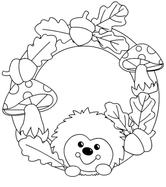 Венок раскраска