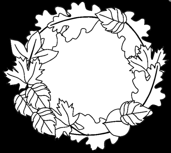 Осенняя рамка для раскрашивания