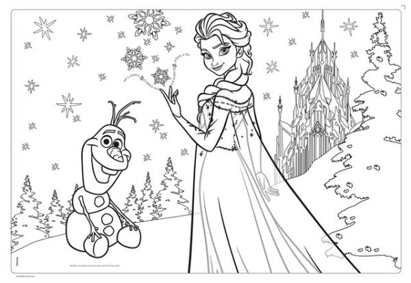 Новый год раскраски Эльза для детей